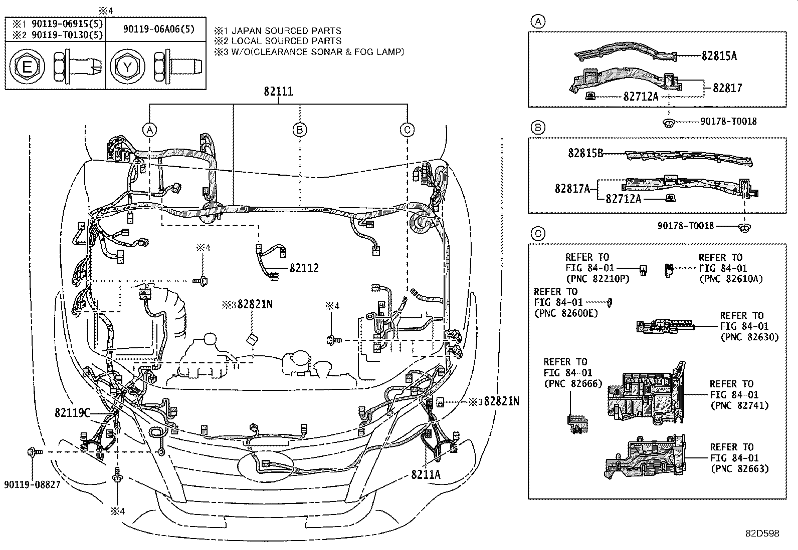82142-KK830 WIRE, INSTRUMENT PANEL, NO.2 product image