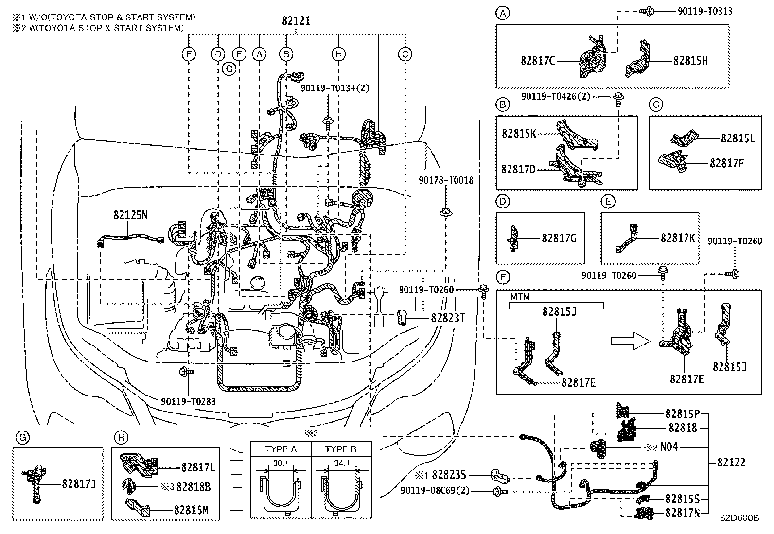 82142-KK830 WIRE, INSTRUMENT PANEL, NO.2 product image