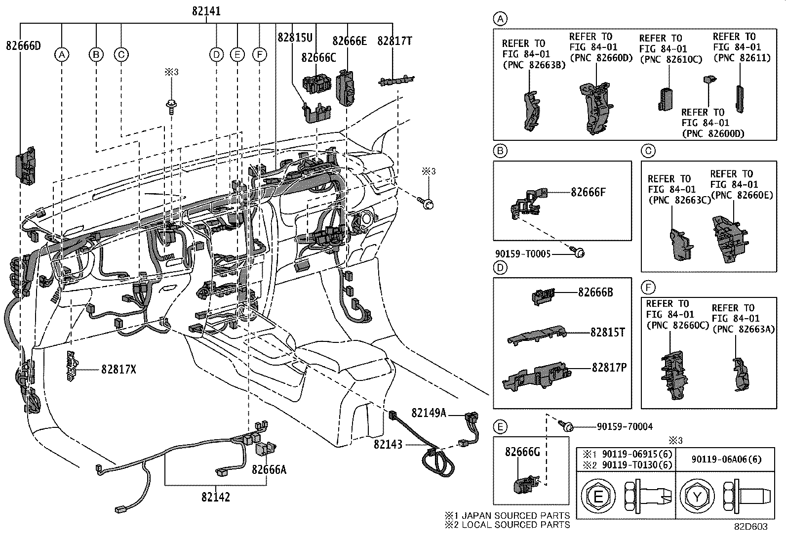 82142-KK830 WIRE, INSTRUMENT PANEL, NO.2 product image