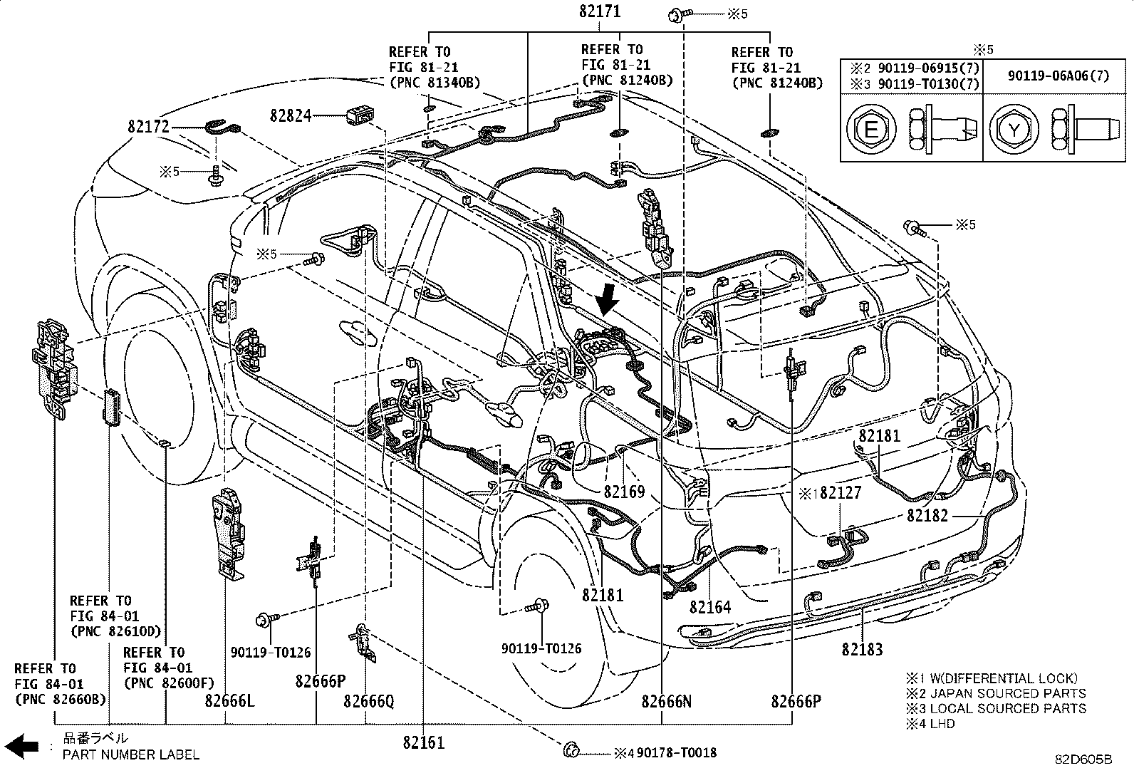 82142-KK830 WIRE, INSTRUMENT PANEL, NO.2 product image