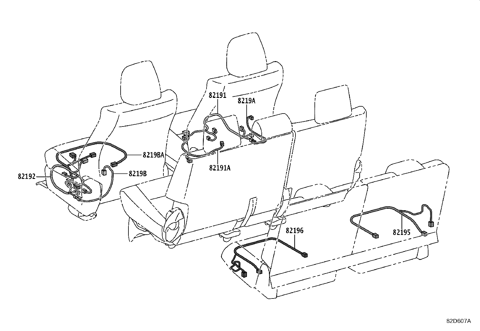 82142-KK830 WIRE, INSTRUMENT PANEL, NO.2 product image