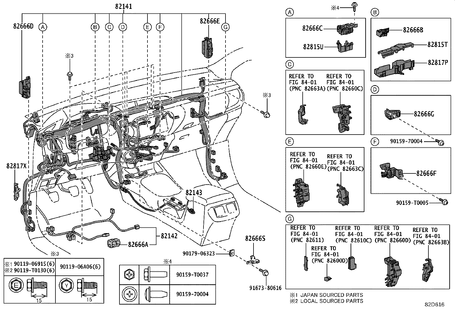 82154-KK620 WIRE, REAR DOOR, NO.2 product image