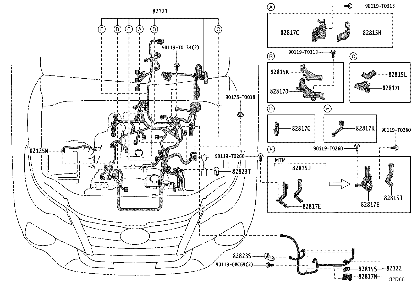 82817-0K520 PROTECTOR, WIRING HARNESS, NO.2 product image