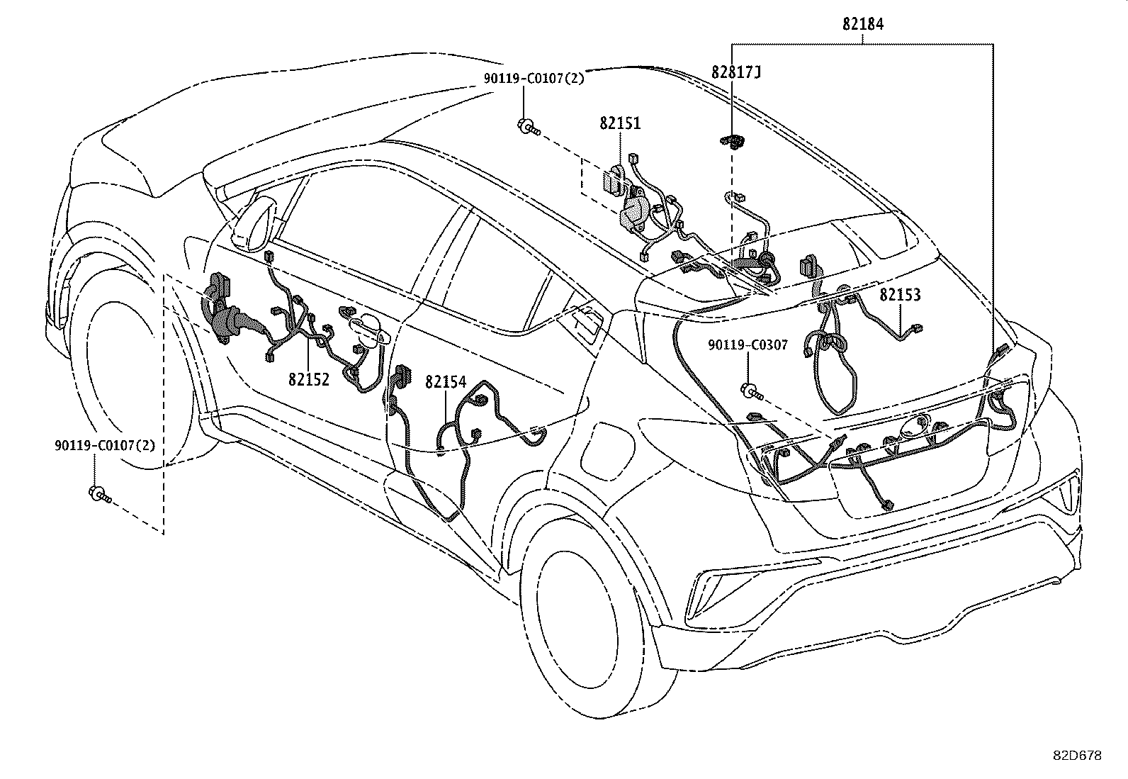 82111-F4630 WIRE, MOTOR COMPARTMENT, MAIN product image