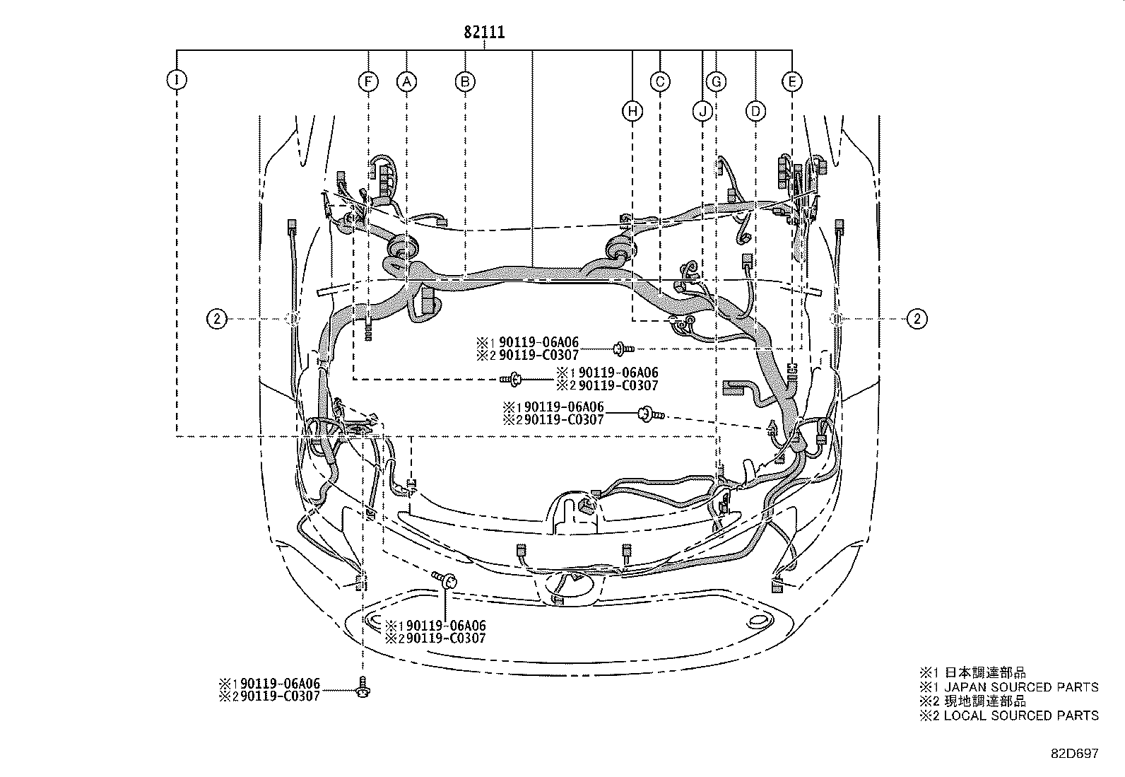 82140-02520 WIRE, INSTRUMENT PANEL, NO.2 product image