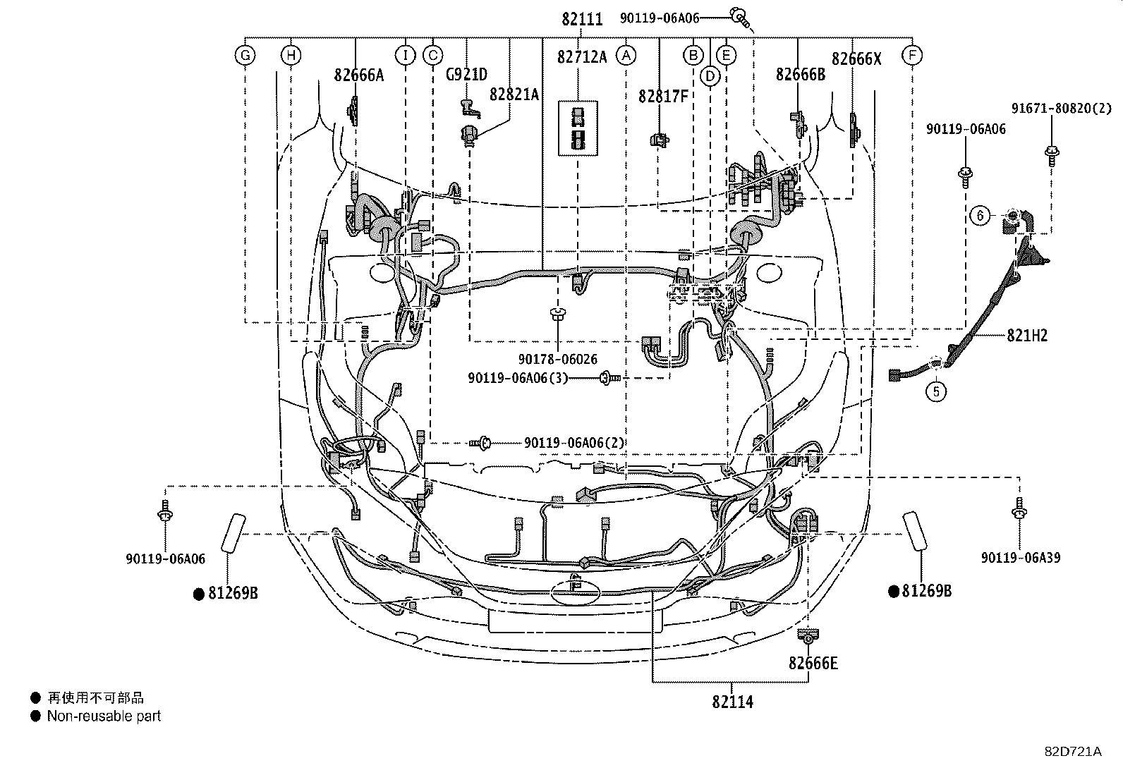 82191-48C80 WIRE, FRONT SEAT, RH product image
