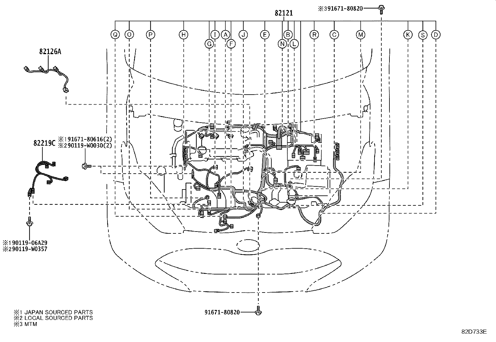82817-0DF70 PROTECTOR, WIRING HARNESS, NO.7 product image