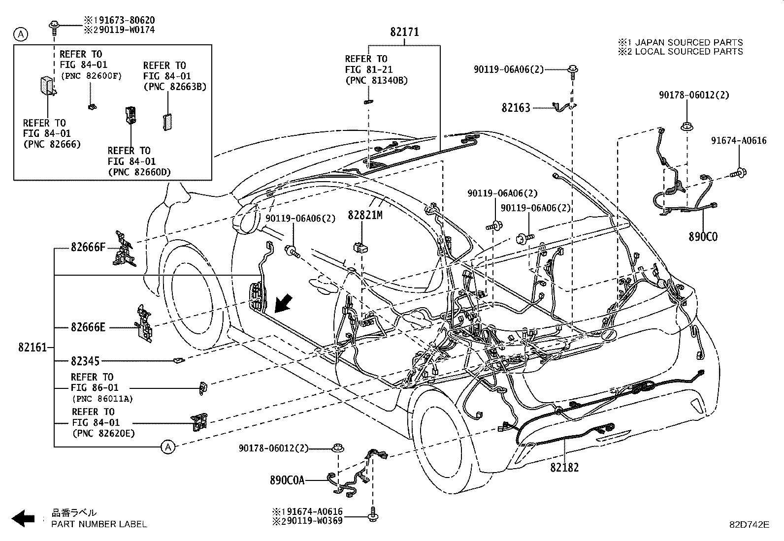 82817-0DF70 PROTECTOR, WIRING HARNESS, NO.7 product image