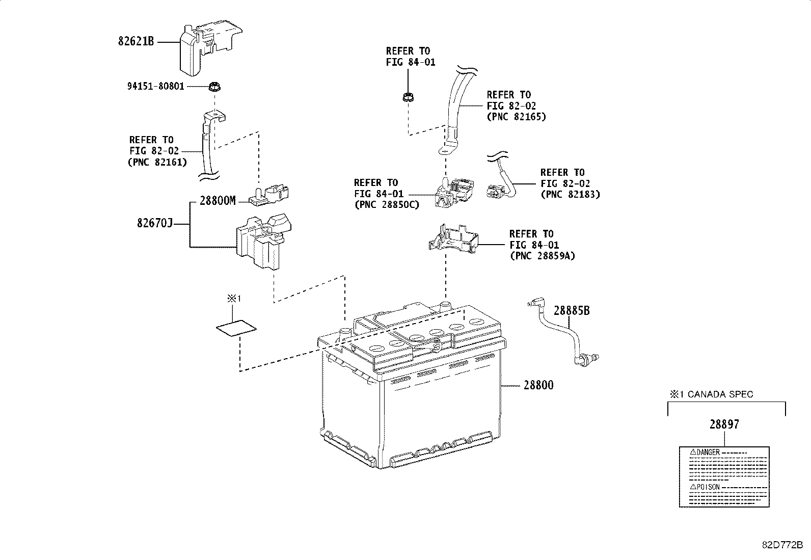 Toyota 28885-25020 HOSE, BATTERY