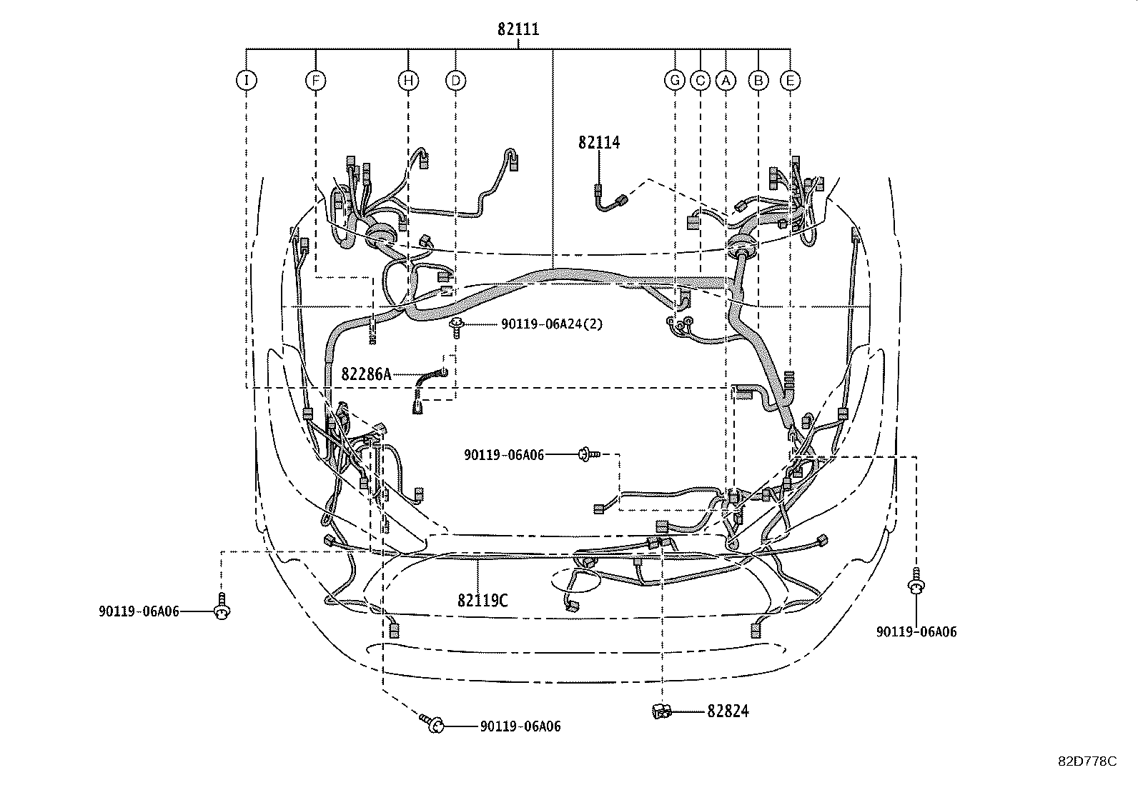 82140-0A020 WIRE, INSTRUMENT PANEL, NO.2 product image