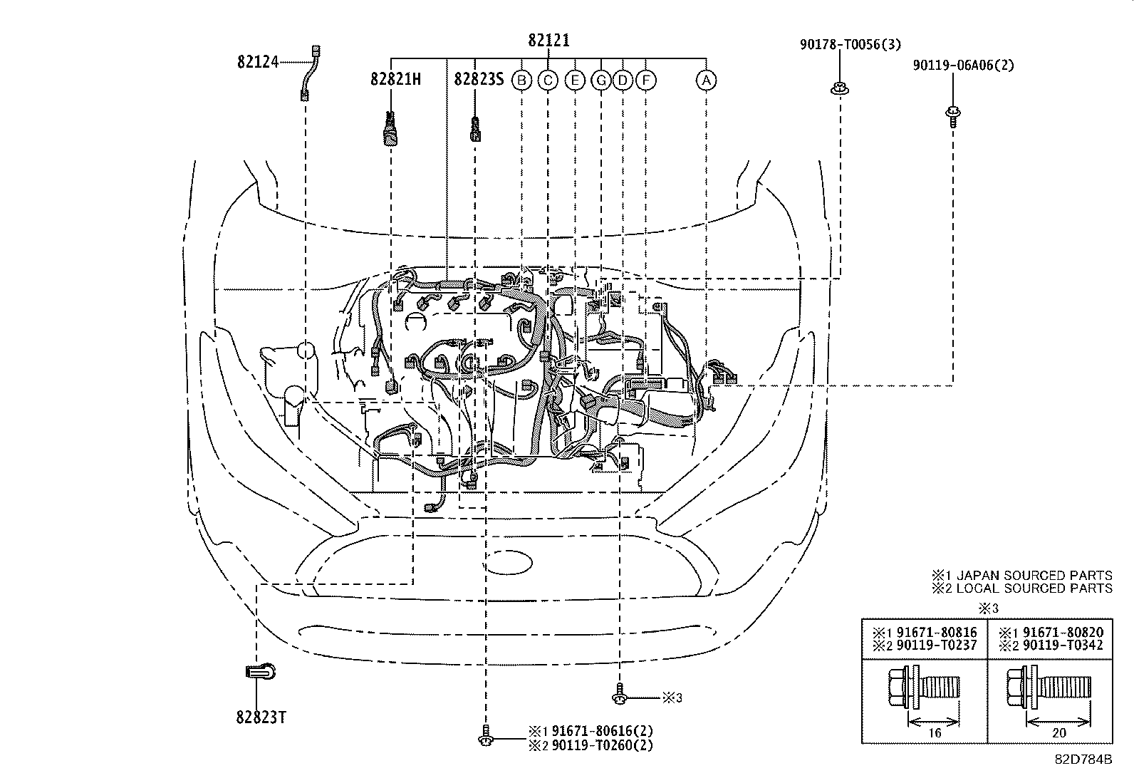 82140-0A020 WIRE, INSTRUMENT PANEL, NO.2 product image