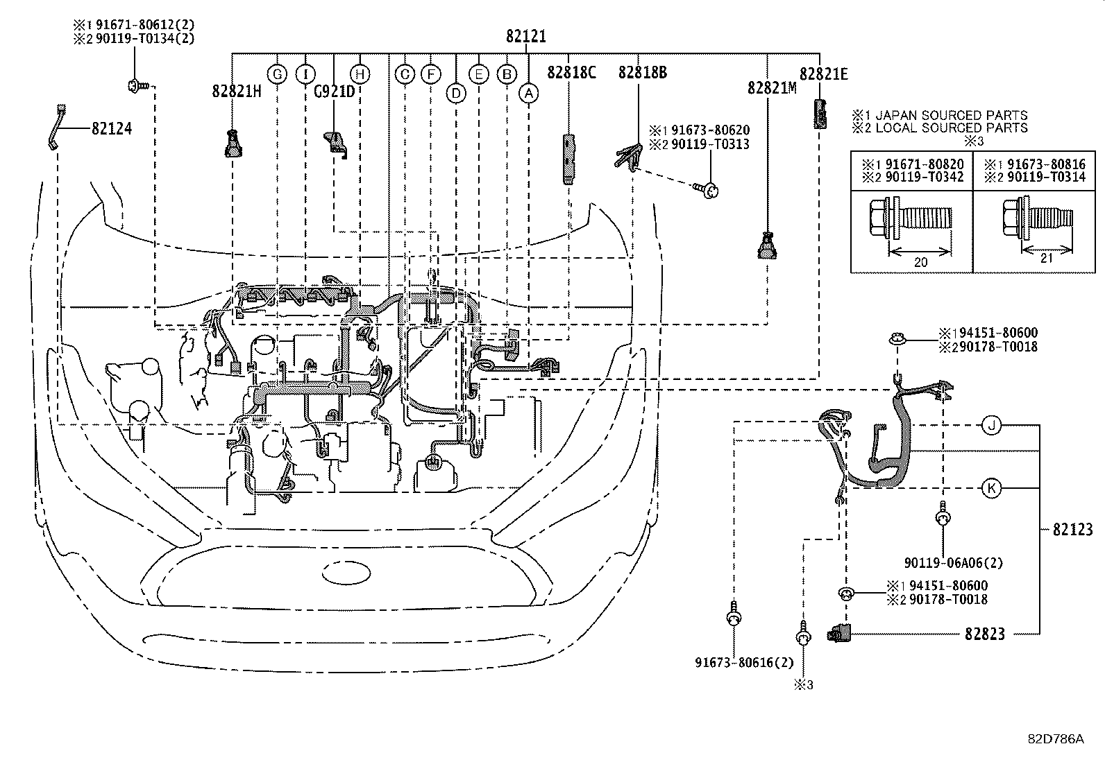 82140-0A020 WIRE, INSTRUMENT PANEL, NO.2 product image