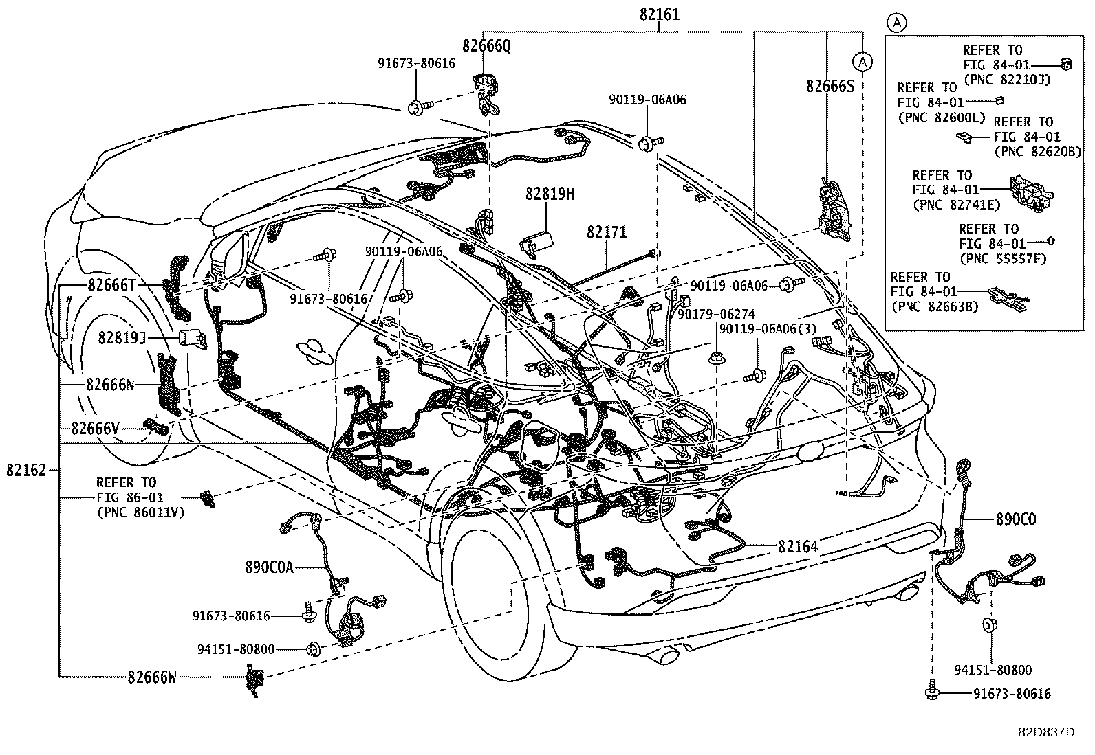 82191-48B40 WIRE, FRONT SEAT, RH product image