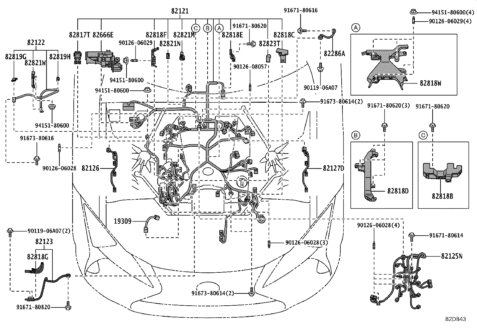 82121-11090 WIRE, ENGINE product image