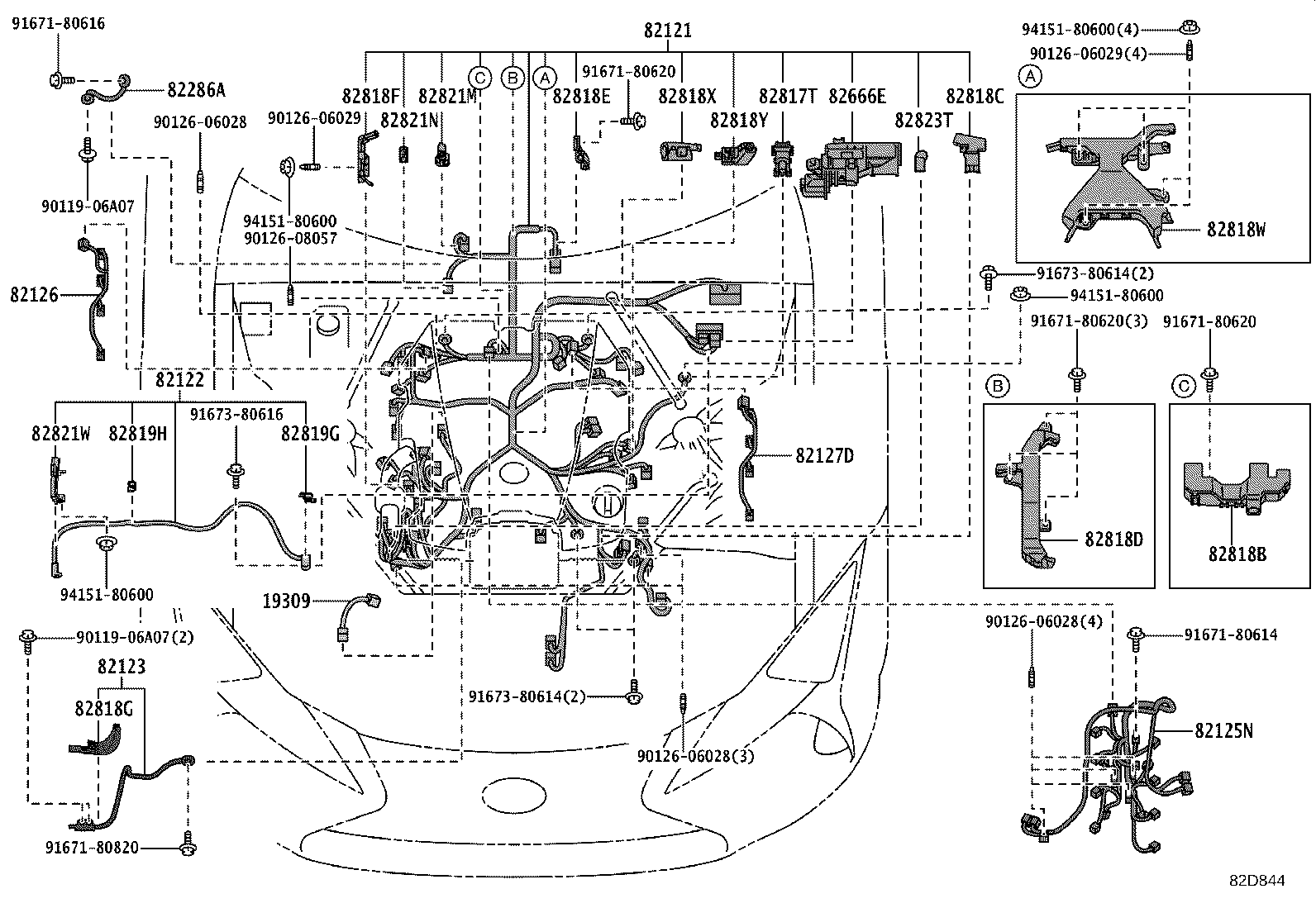 82121-11090 WIRE, ENGINE product image