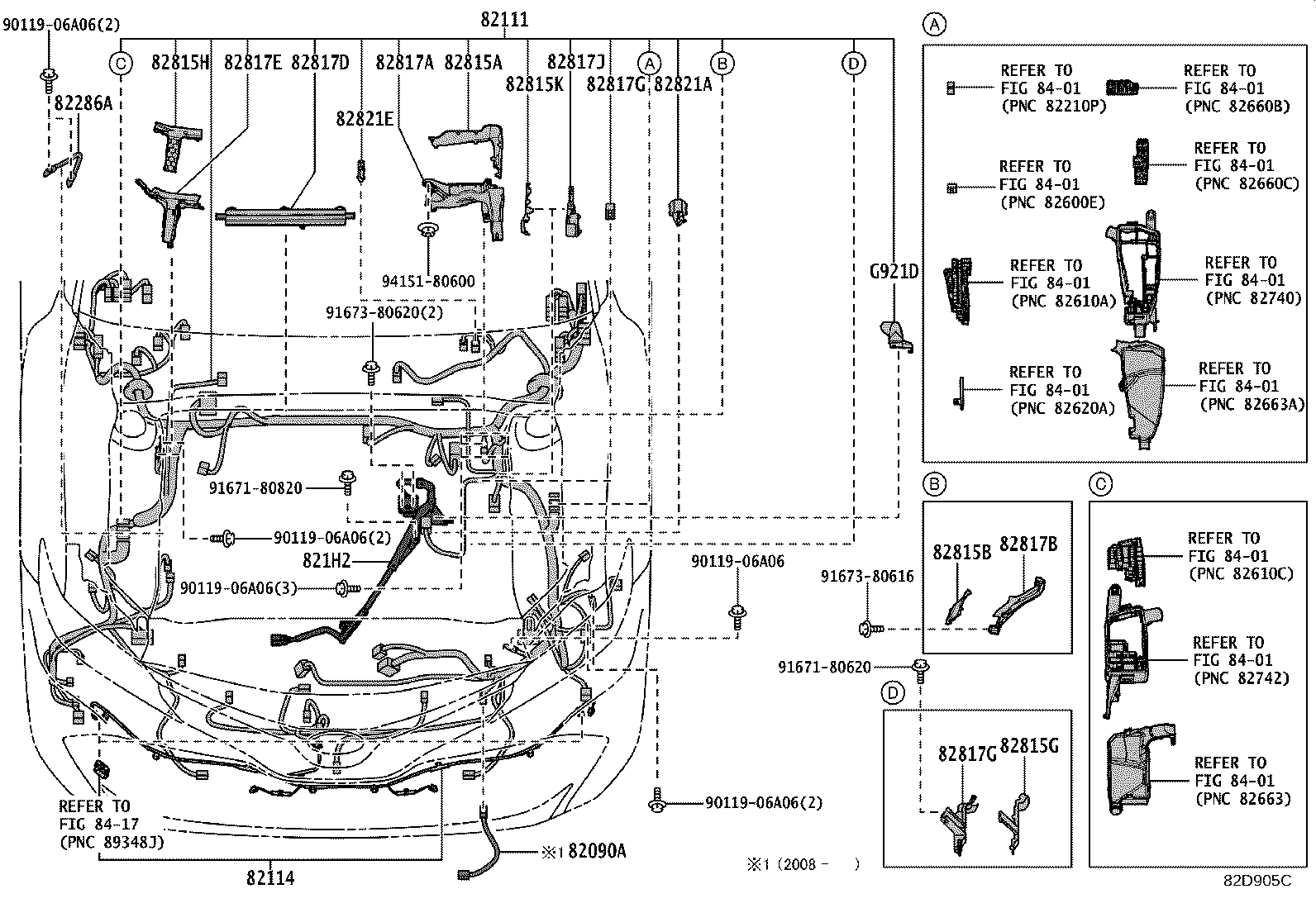 82817-0R580 PROTECTOR, WIRING HARNESS, NO.24 product image