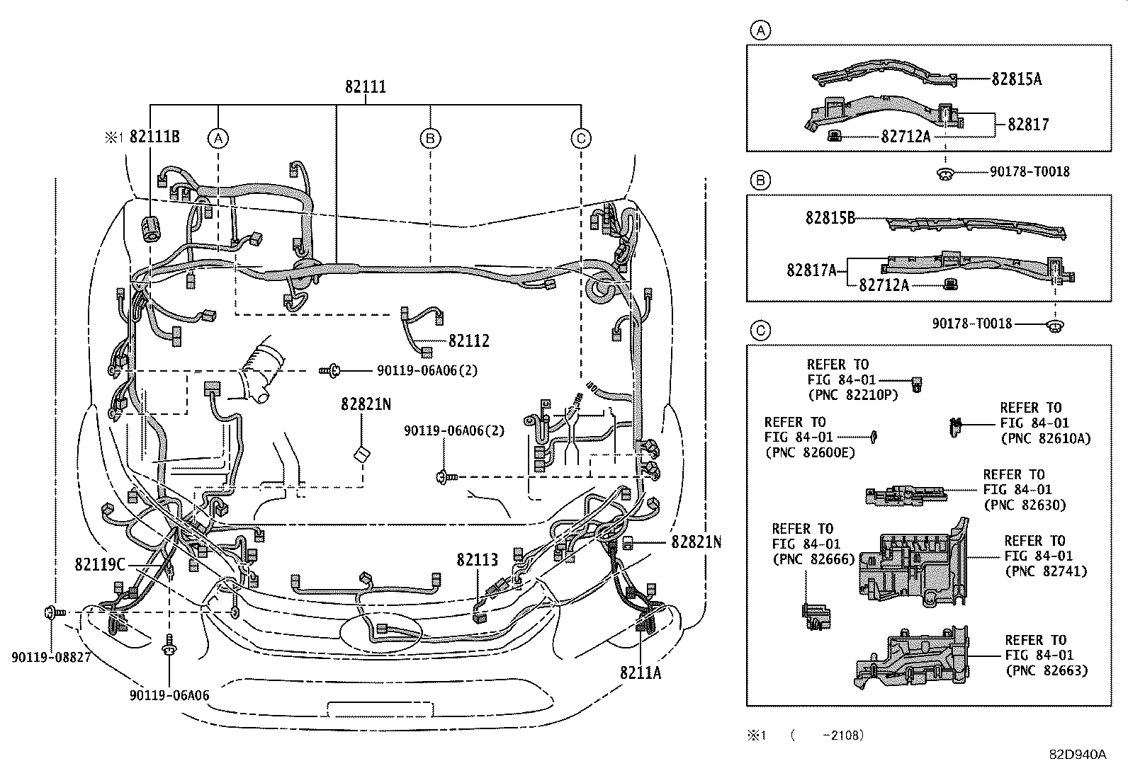 82165-KK080 WIRE, FRAME, NO.2 product image