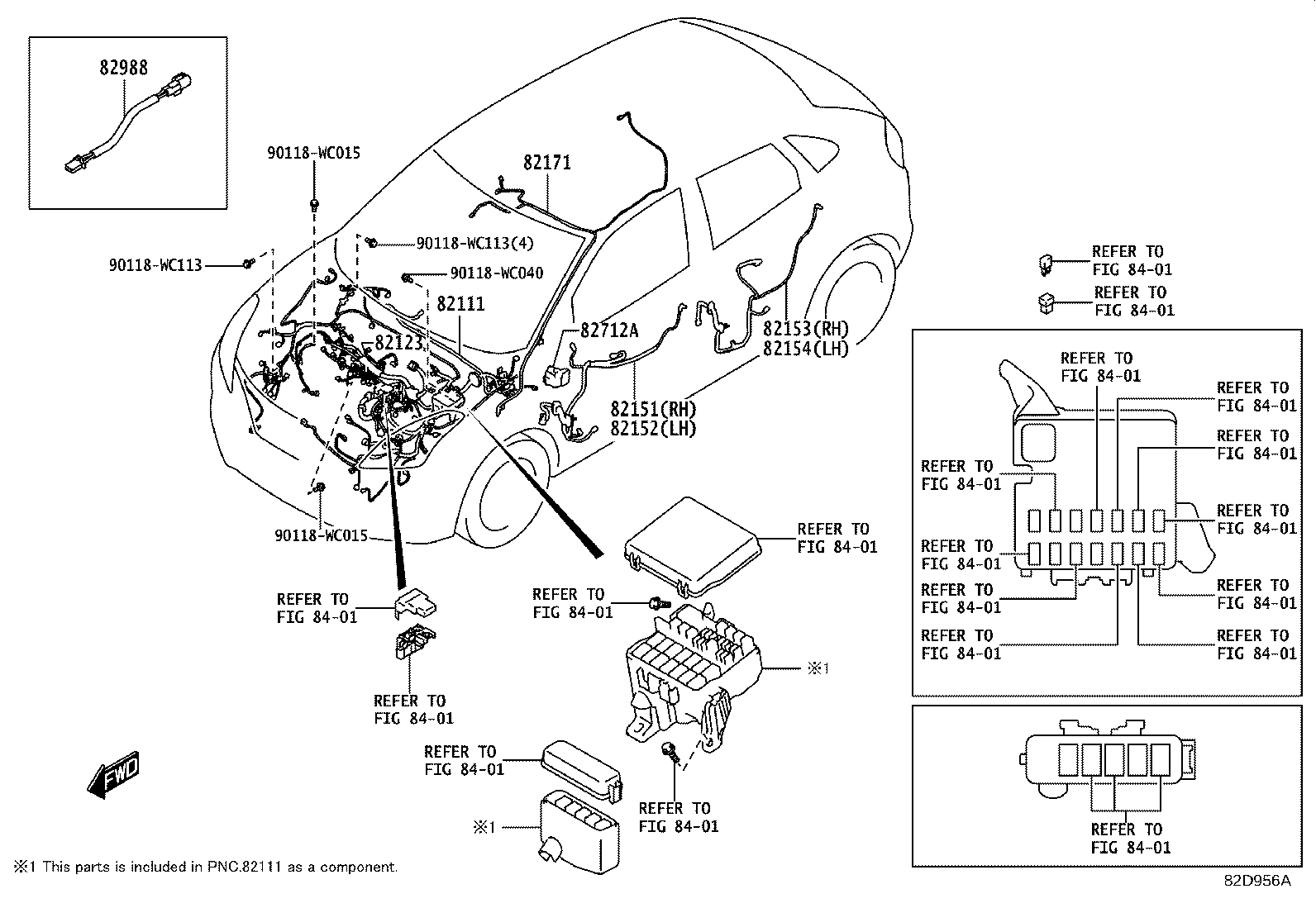 82123-WC008 WIRE ASSY, BATTERY TO COWL TOP SIDE product image