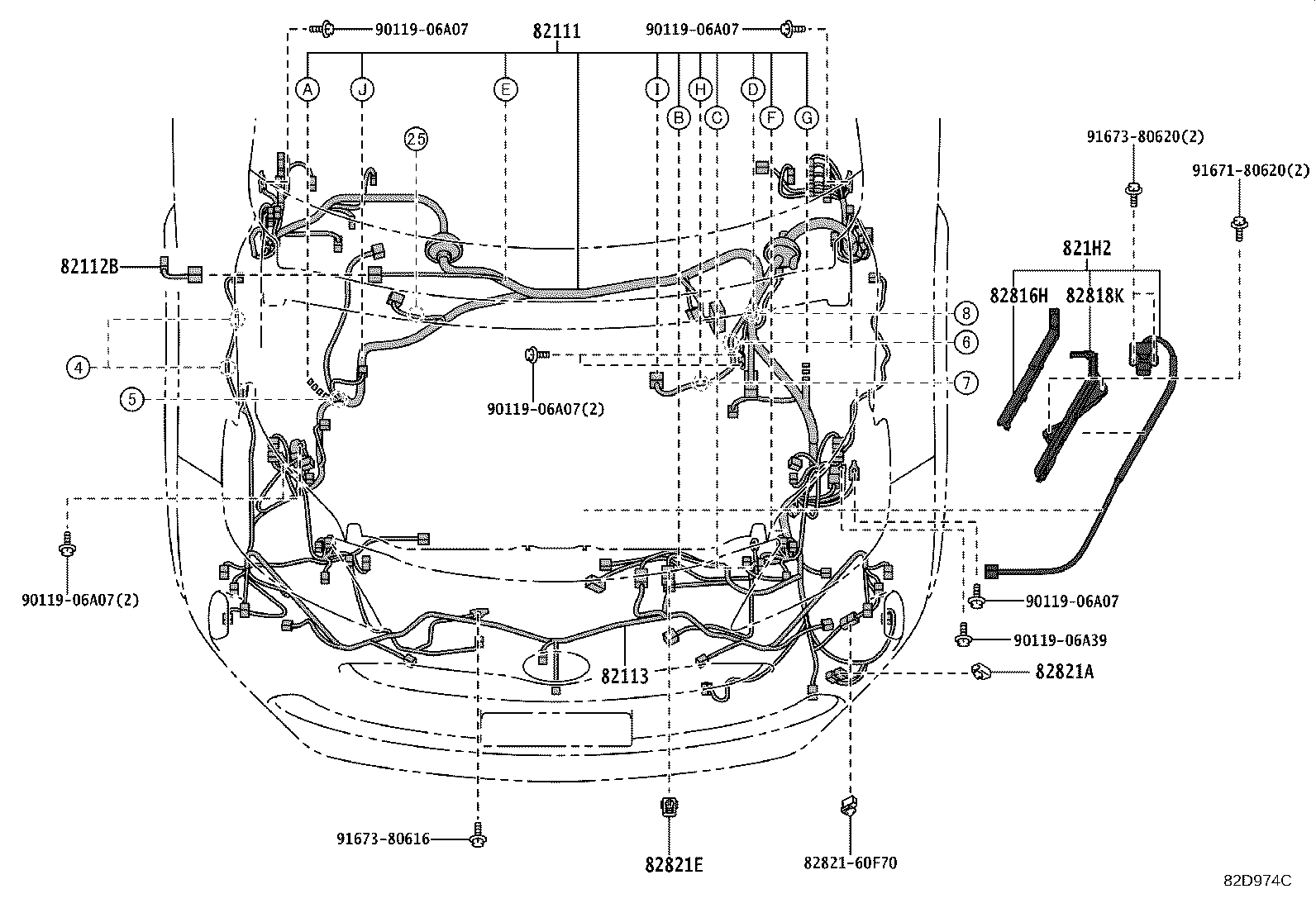82113-52210 WIRE, ENGINE ROOM, NO.3 product image