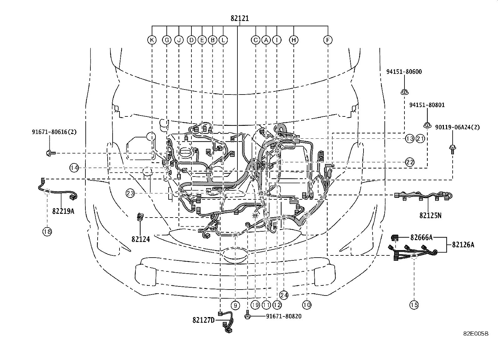 82124-52030 WIRE, ENGINE, NO.4 product image