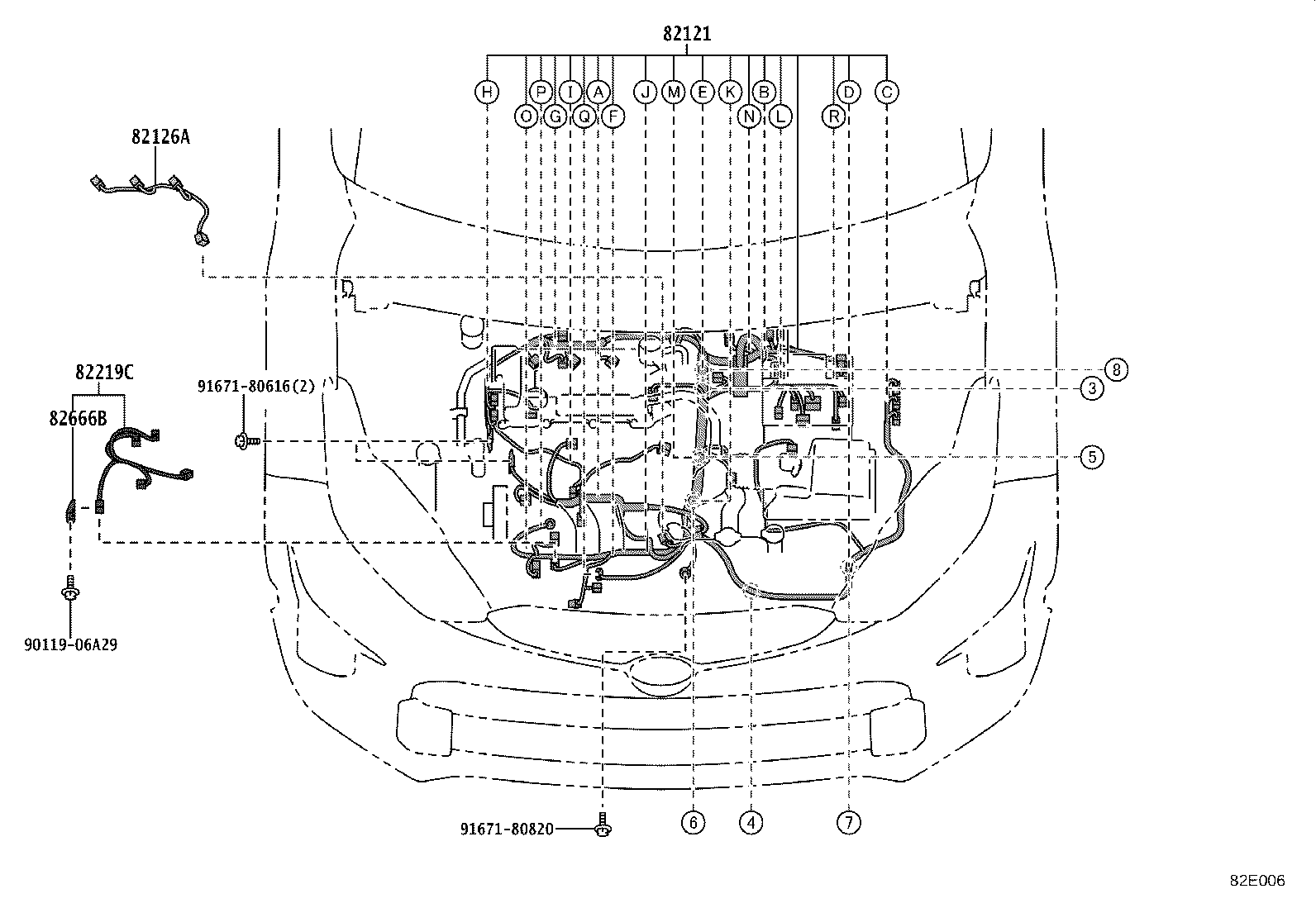 82124-52030 WIRE, ENGINE, NO.4 product image