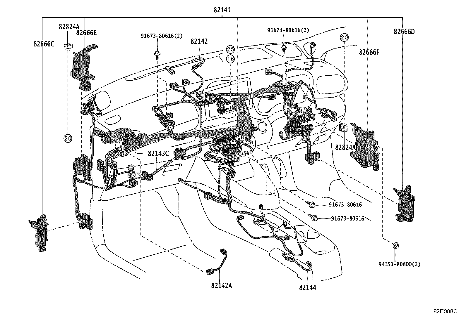 82124-52030 WIRE, ENGINE, NO.4 product image