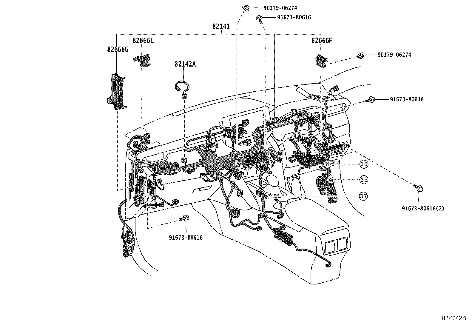 82191-48B40 WIRE, FRONT SEAT, RH product image