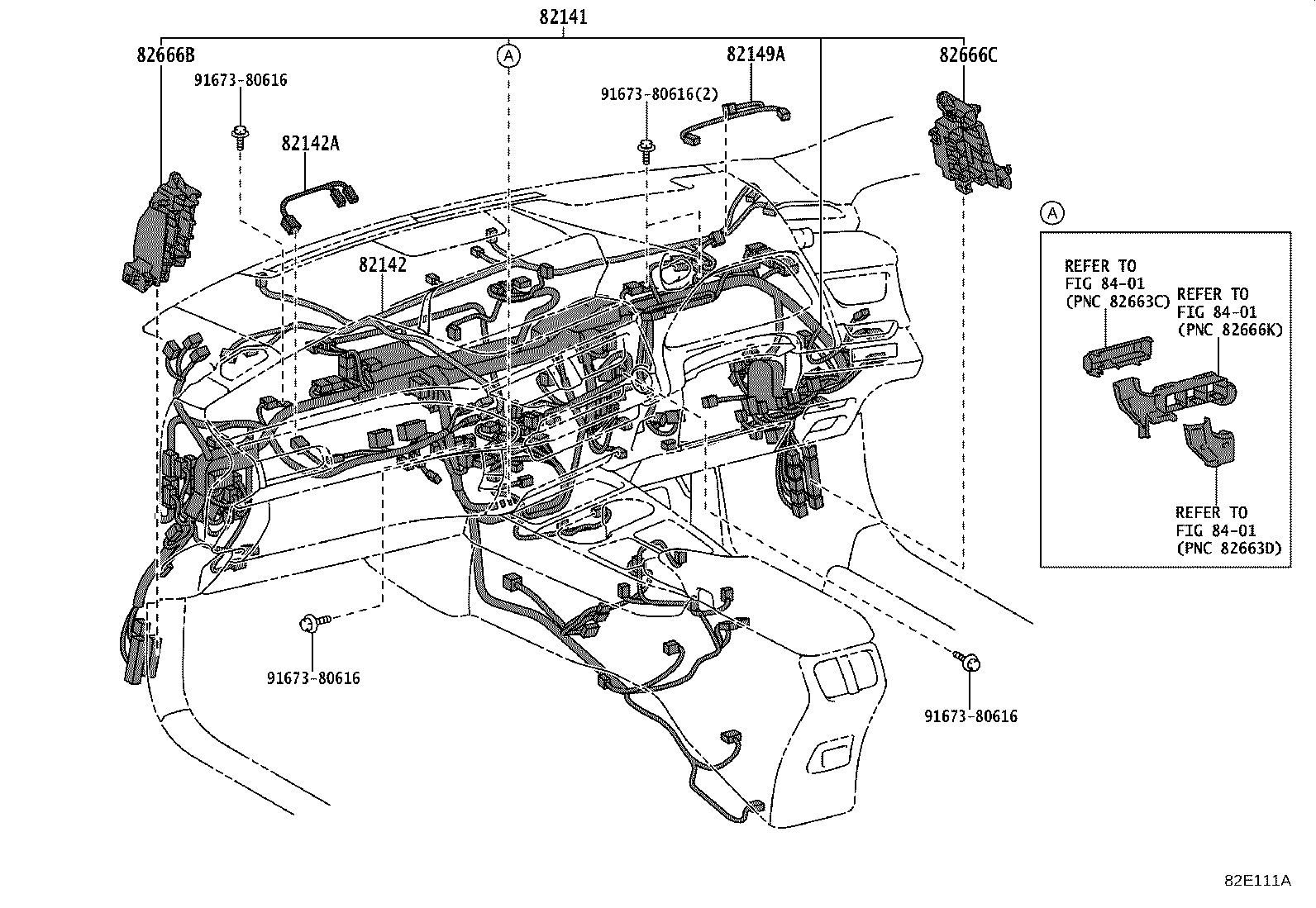 82142-76A40 WIRE, INSTRUMENT PANEL, NO.2 product image
