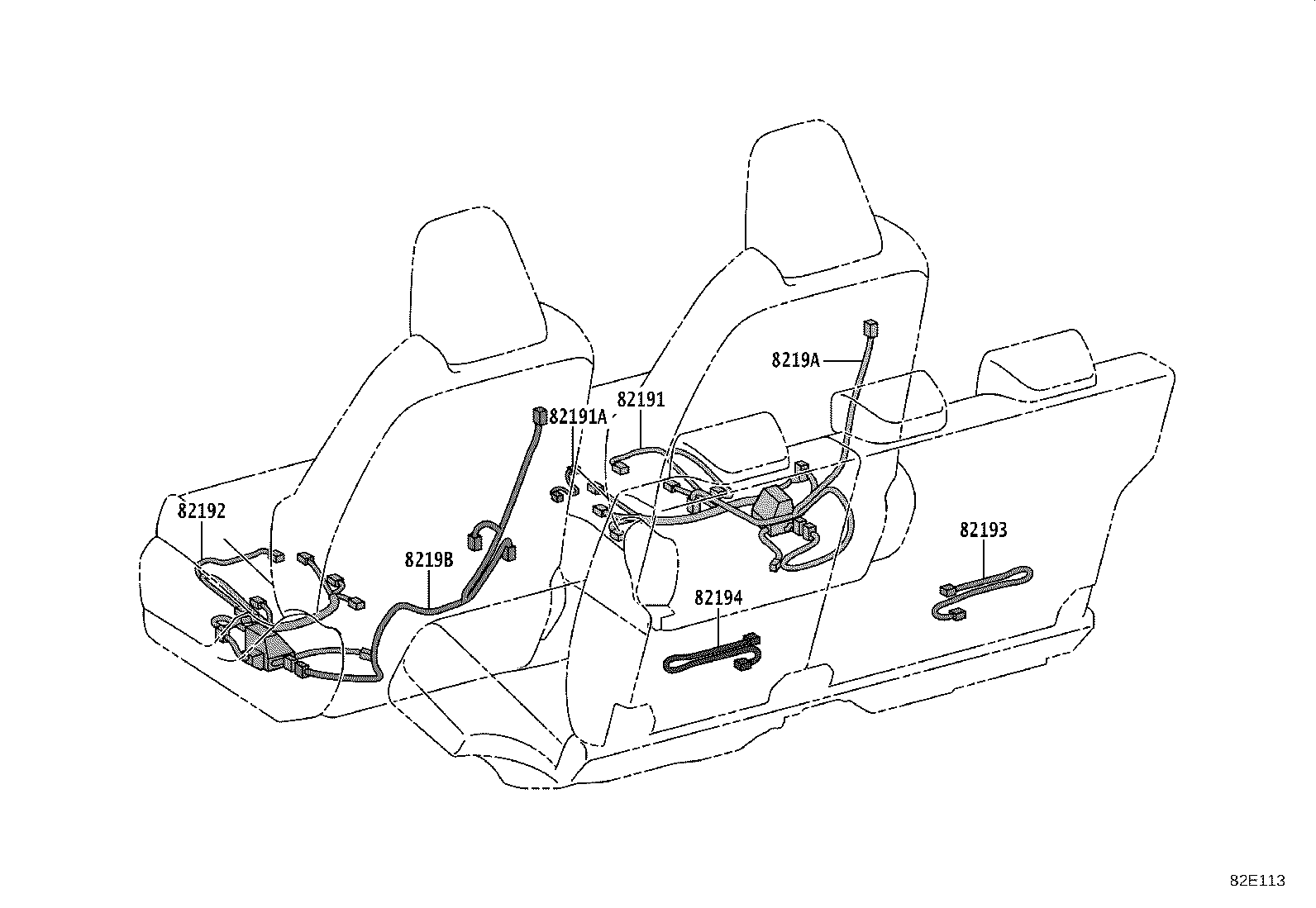 82142-76A40 WIRE, INSTRUMENT PANEL, NO.2 product image