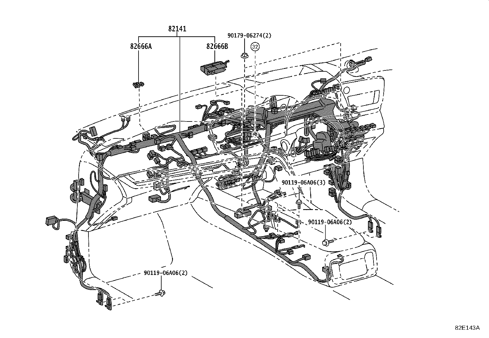 82111-62061 WIRE, MOTOR COMPARTMENT, MAIN product image