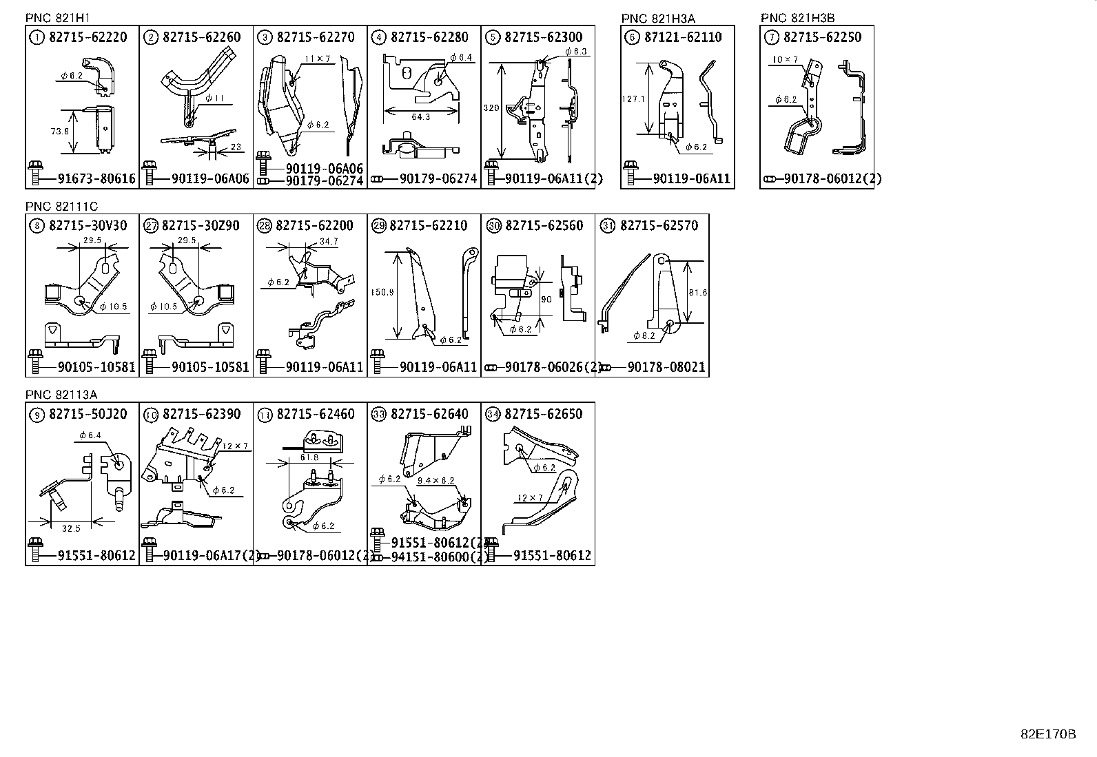 82111-62061 WIRE, MOTOR COMPARTMENT, MAIN product image