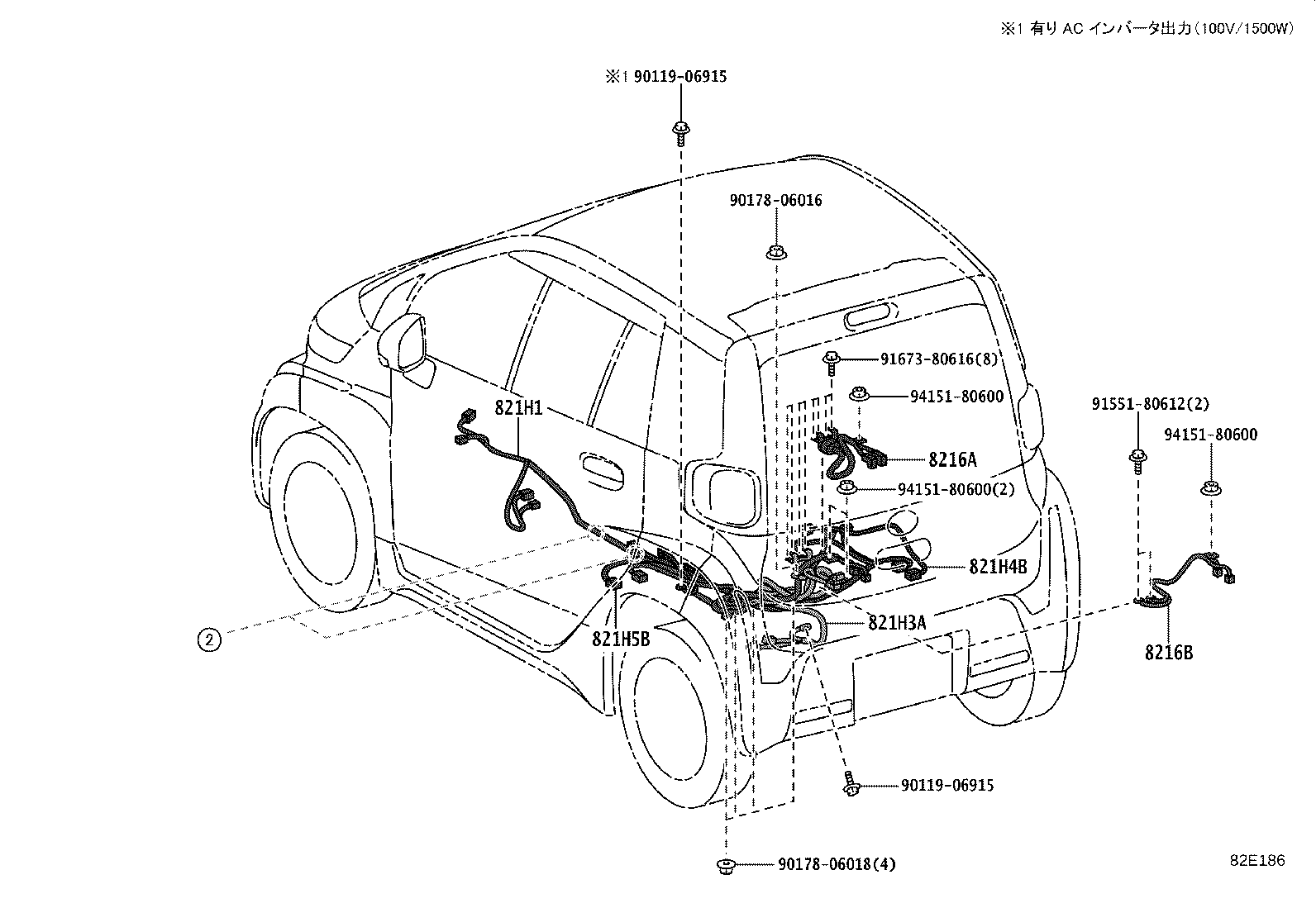 82111-55080 WIRE, MOTOR COMPARTMENT, MAIN product image