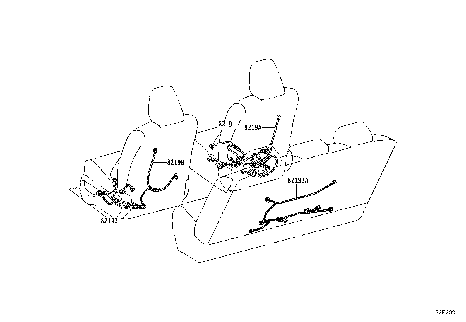 82111-62061 WIRE, MOTOR COMPARTMENT, MAIN product image