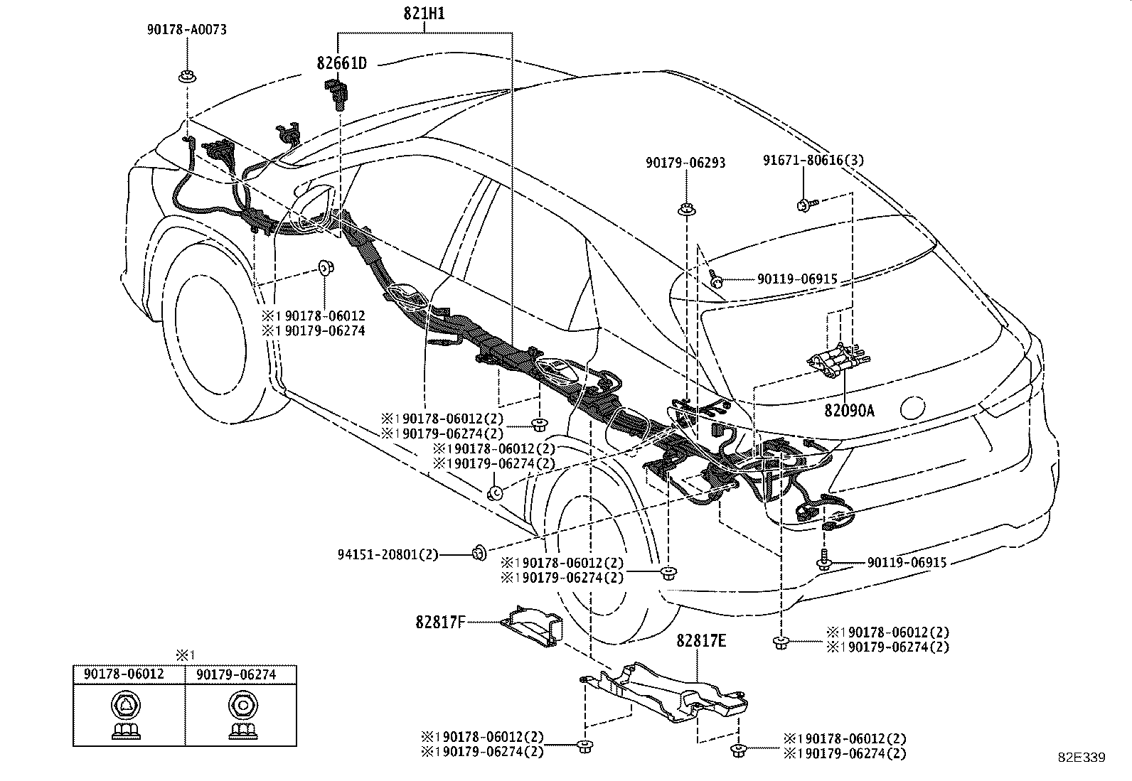 82712-28290 SUPPORT, WIRING HARNESS product image