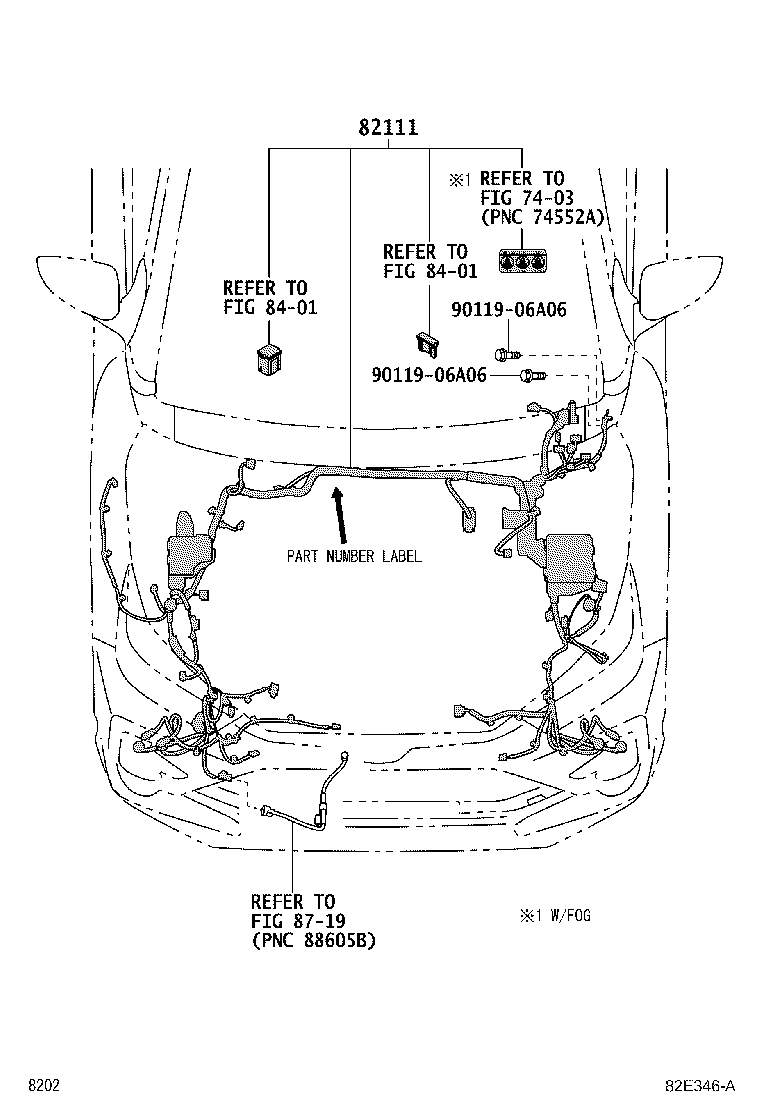 Toyota 82161-BYD40 WIRE, FLOOR