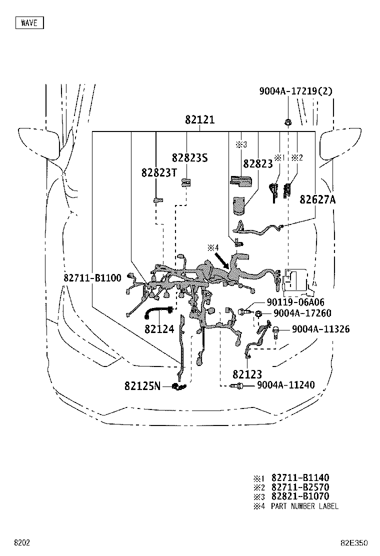 82184-BZD80 WIRE, BACK DOOR, NO.1 product image
