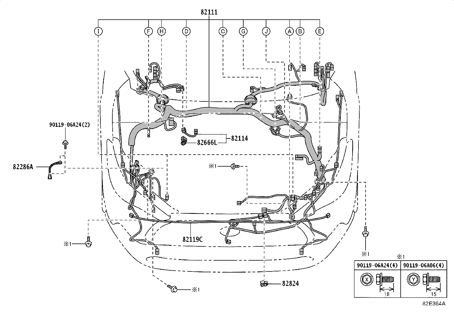 82140-0A020 WIRE, INSTRUMENT PANEL, NO.2 product image