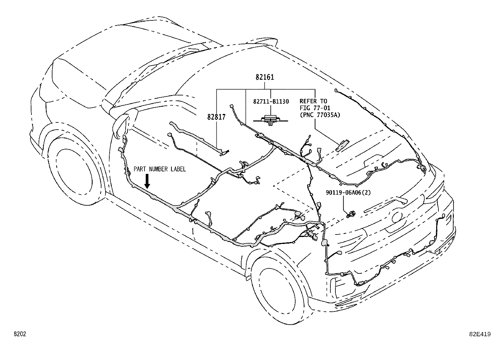 82184-BZD80 WIRE, BACK DOOR, NO.1 product image