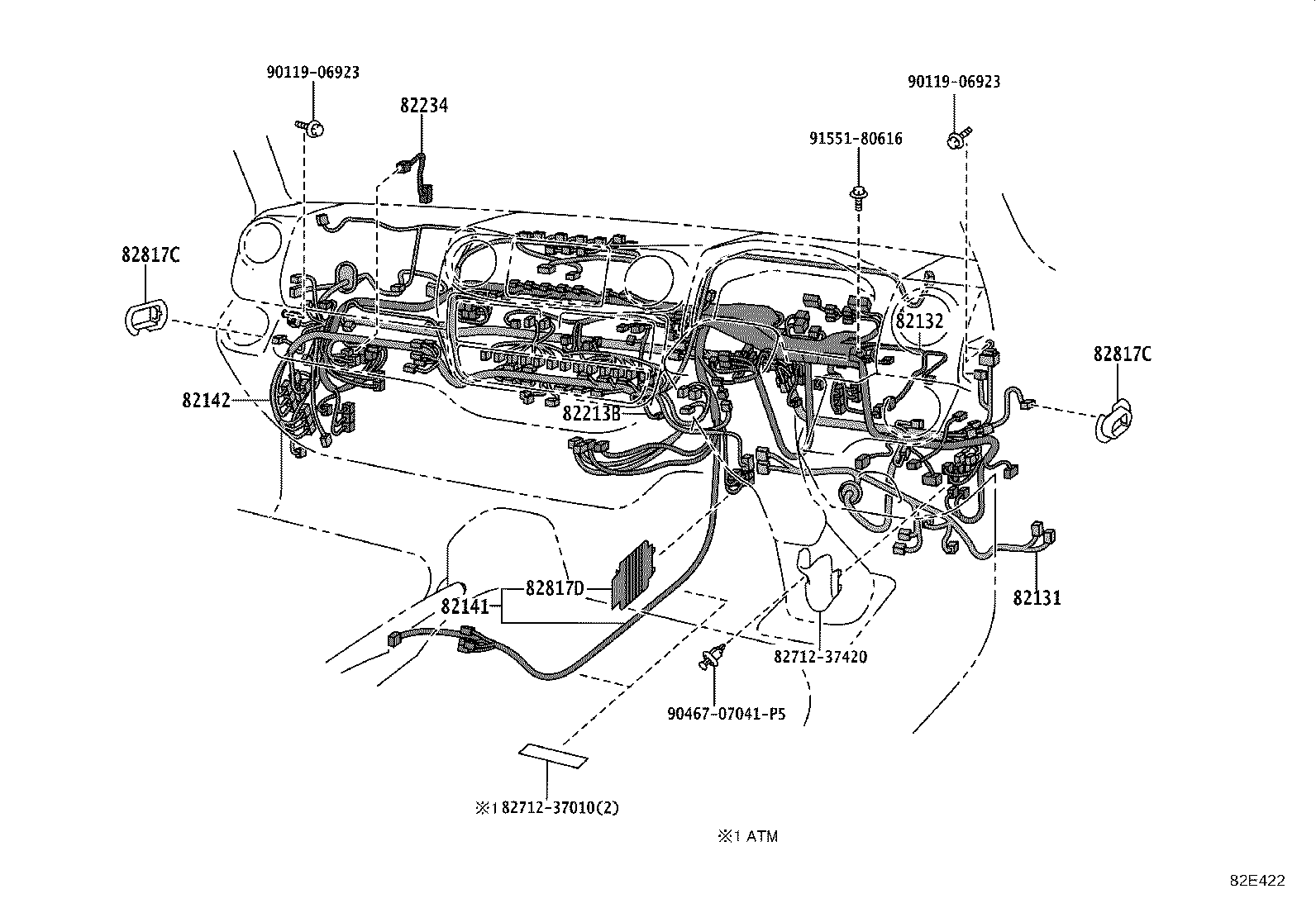 82142-3VL40 WIRE, INSTRUMENT PANEL, NO.2 product image