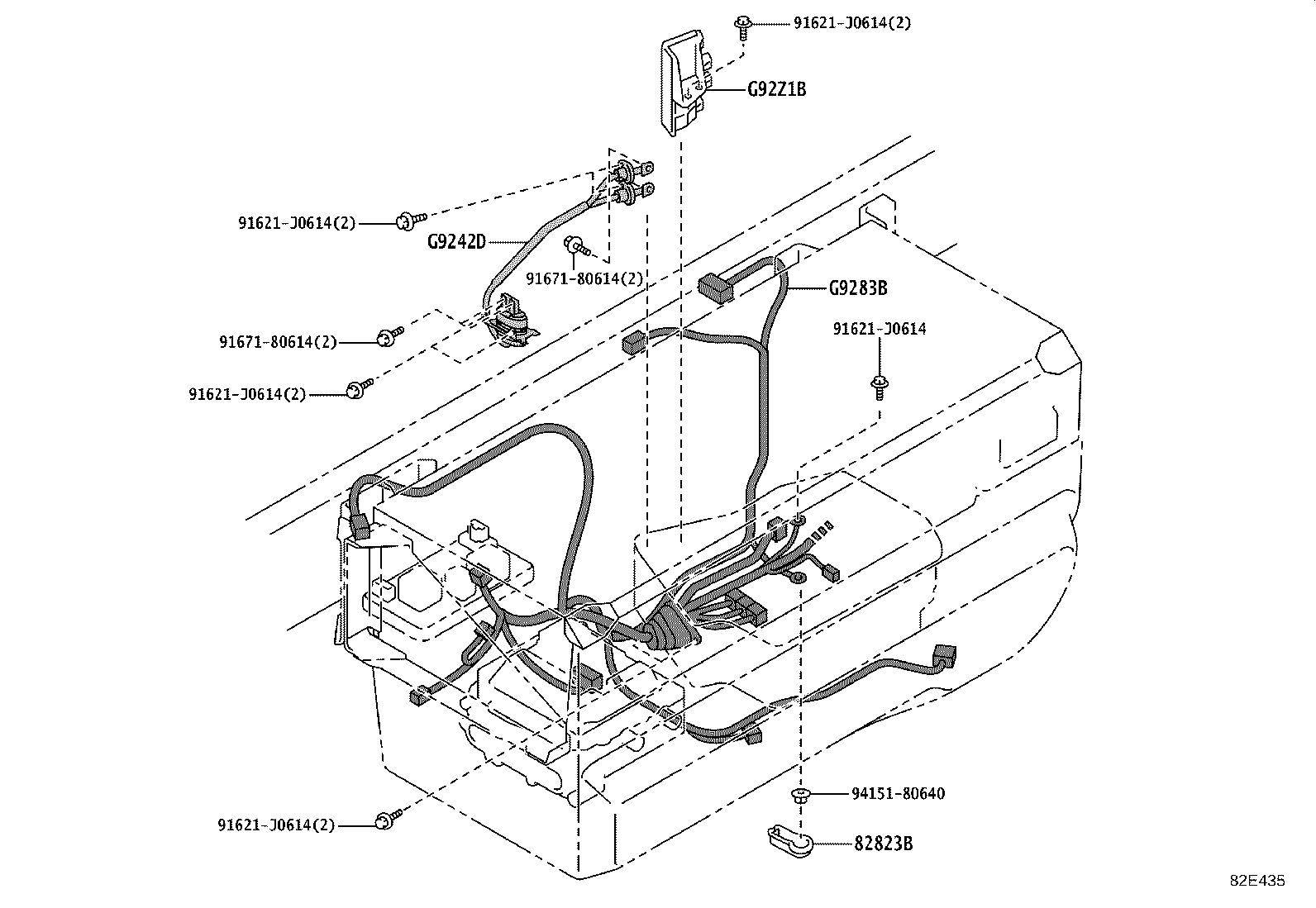 82142-3VL80 WIRE, INSTRUMENT PANEL, NO.2 product image