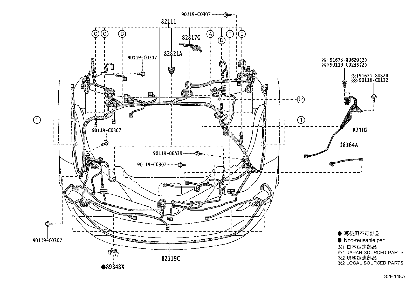 82151-F4680 WIRE, FRONT DOOR, RH product image