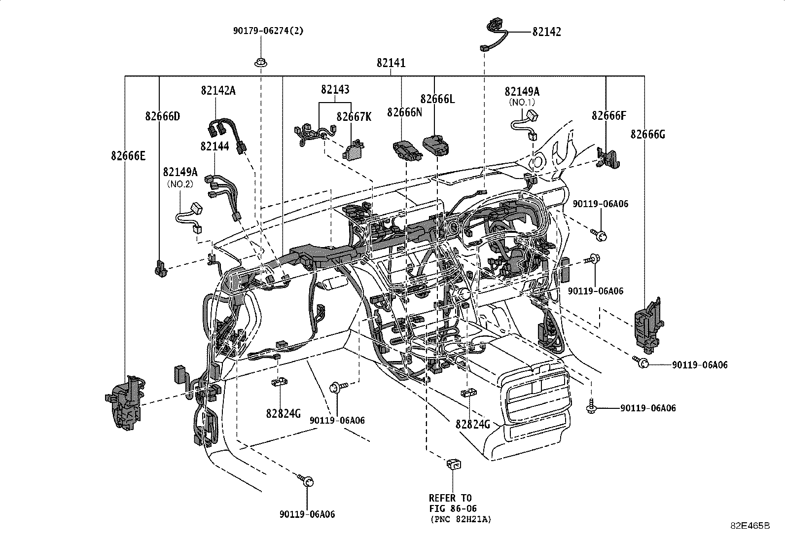 82153-60760 WIRE, REAR DOOR, NO.1 product image