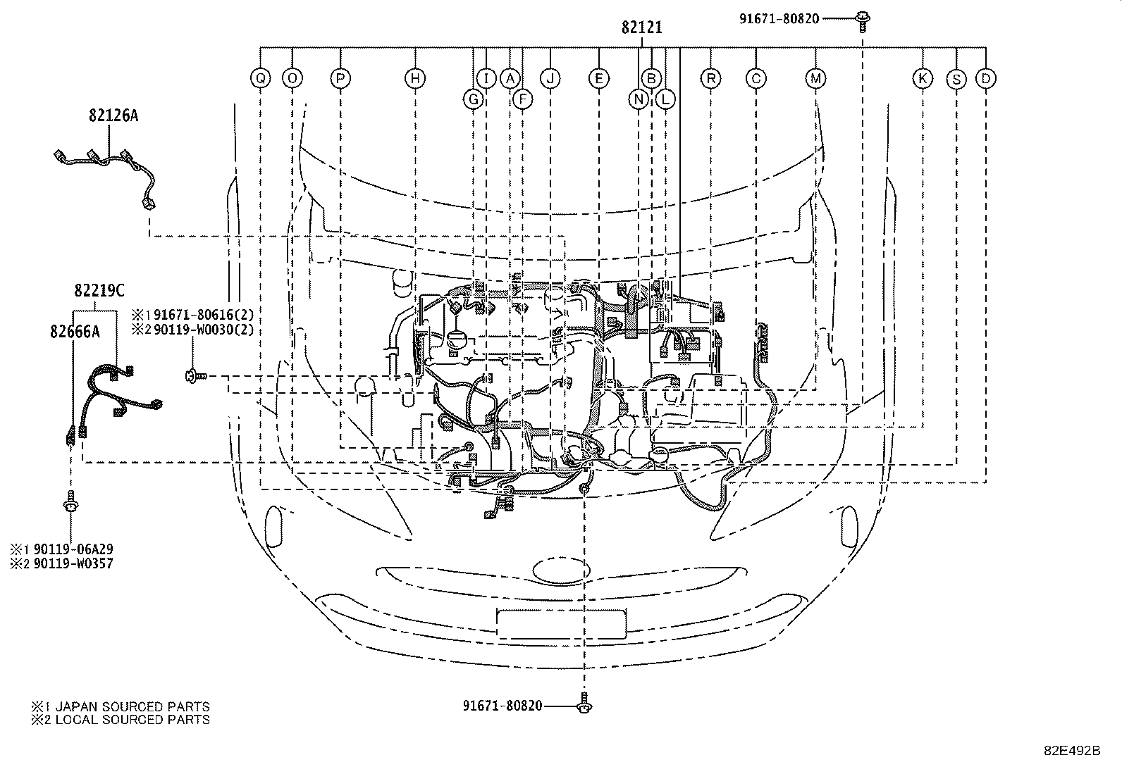 82113-0D020 WIRE, MOTOR COMPARTMENT, NO.3 product image
