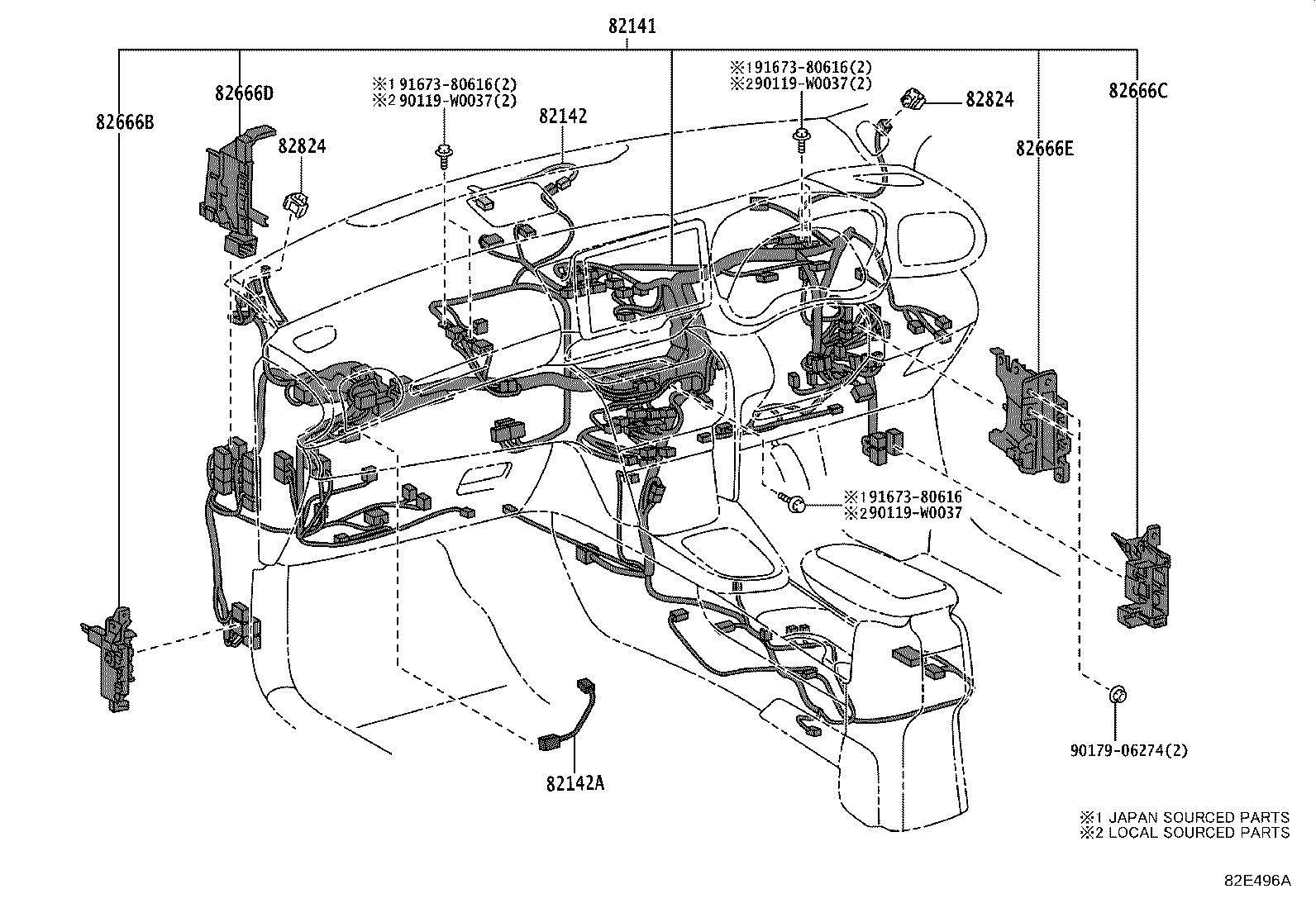 82113-0D020 WIRE, MOTOR COMPARTMENT, NO.3 product image
