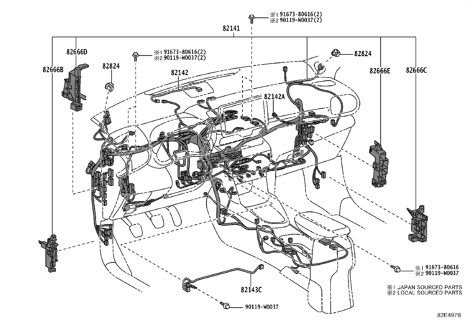 82113-0D020 WIRE, MOTOR COMPARTMENT, NO.3 product image