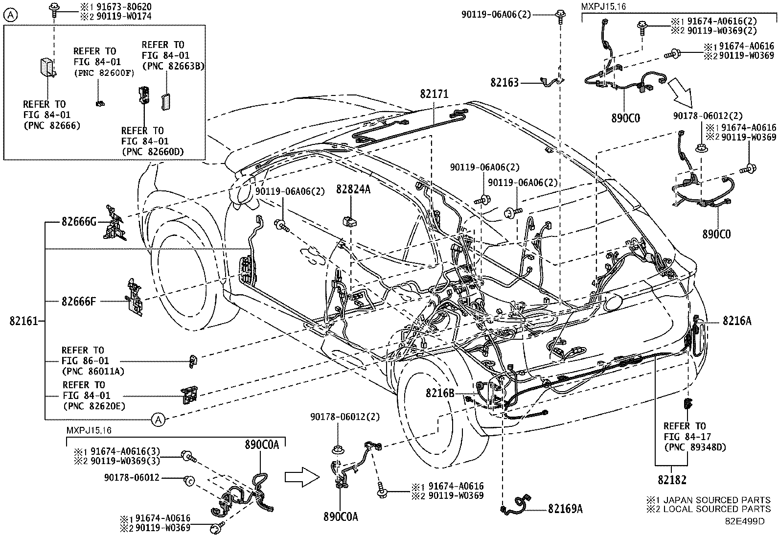 82113-0D020 WIRE, MOTOR COMPARTMENT, NO.3 product image
