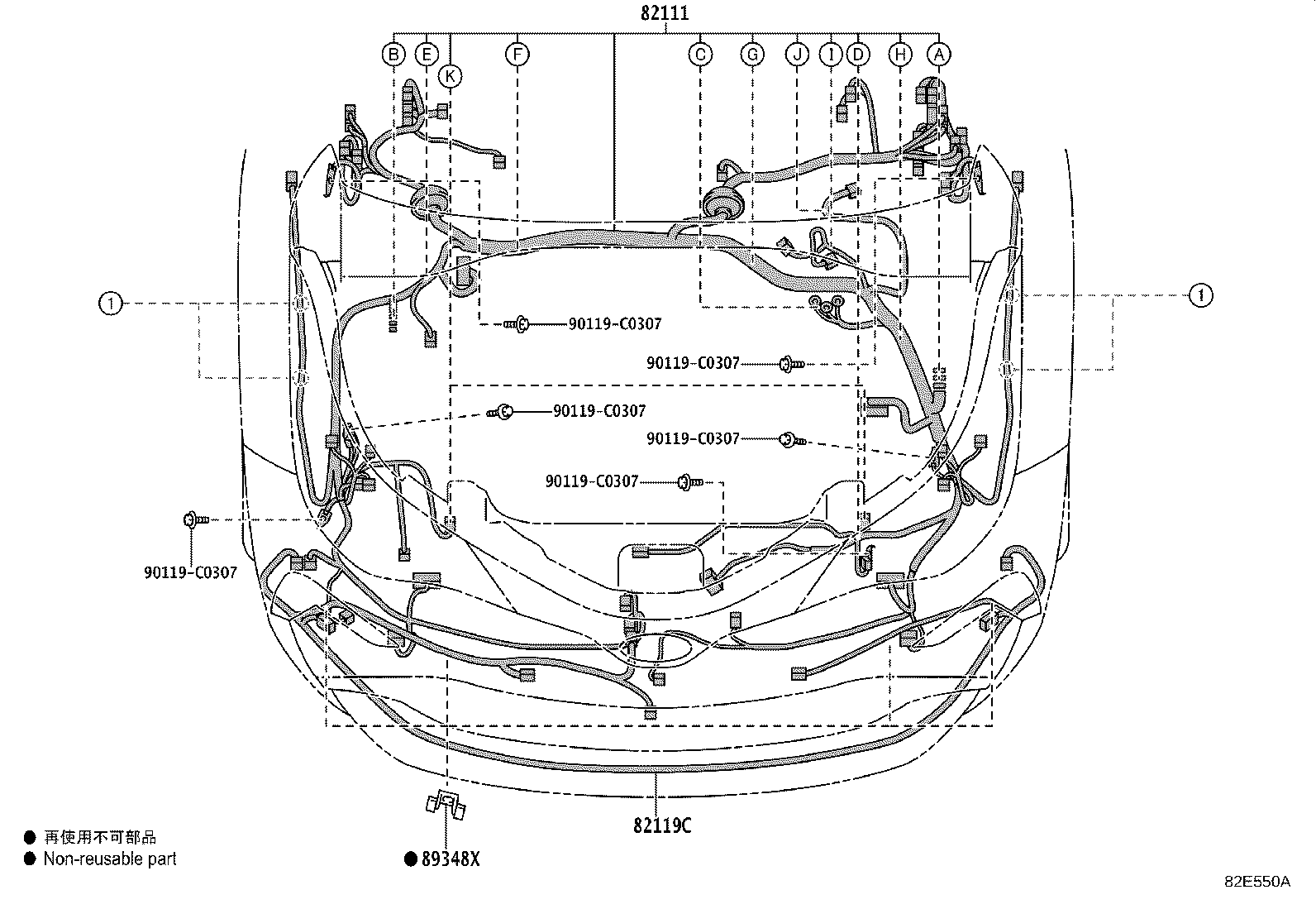 82142-F4090 WIRE, INSTRUMENT PANEL, NO.2 product image