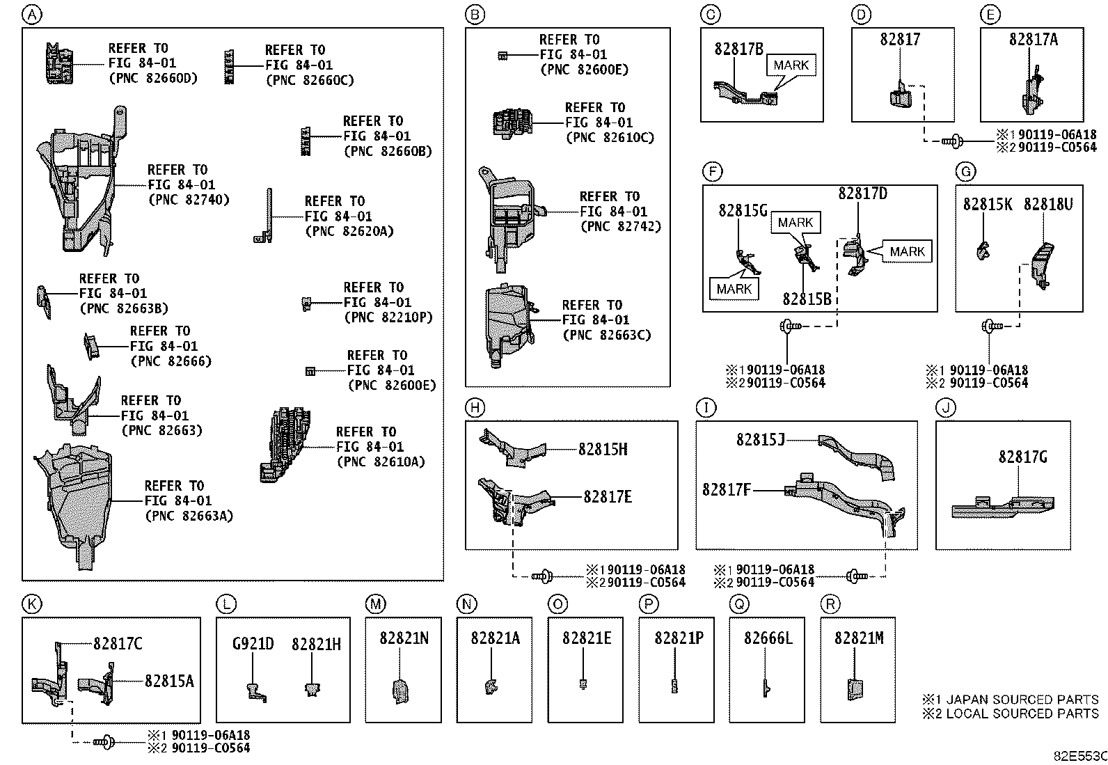 82154-0E720 WIRE, REAR DOOR, NO.2 product image
