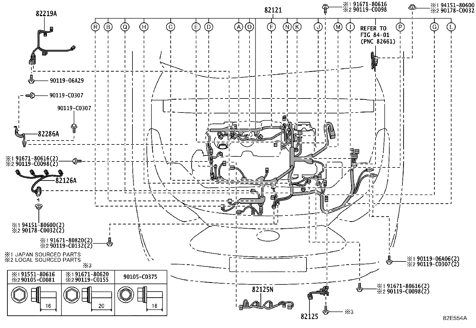82154-0E720 WIRE, REAR DOOR, NO.2 product image