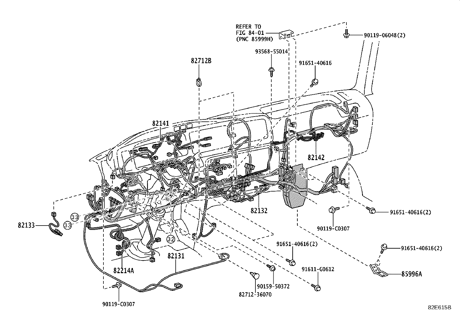 82712-28230 SUPPORT, WIRING HARNESS product image